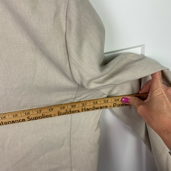 J Crew Factory Men’s Slim fit Thompson basket weave blazer Size 46 Beige Linen - Picture 9 of 11